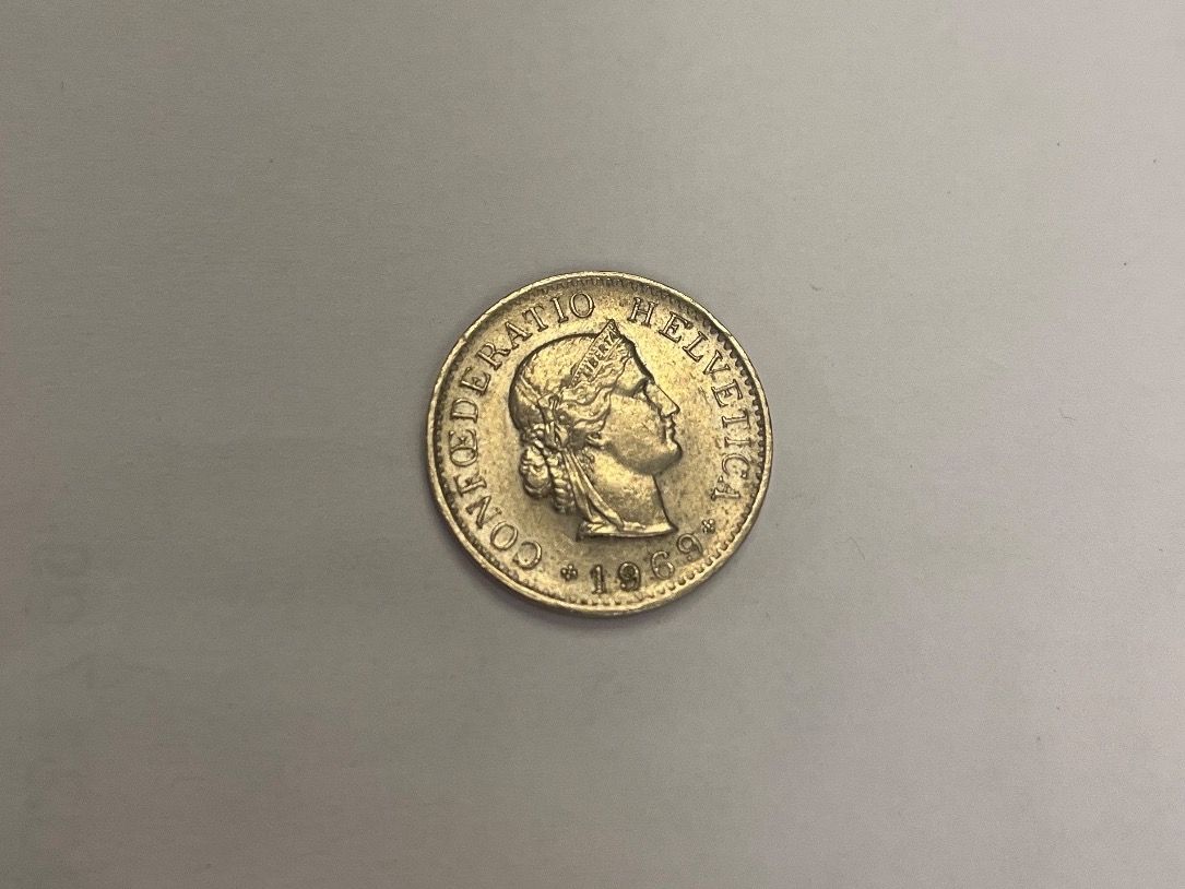 Alle Münzen: 1x 5 Rappen Helvetia 1969B – Gebraucht aus Champfèr von MangoMangi 1