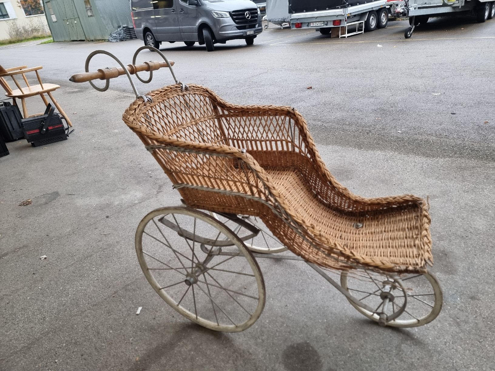 Carrozzine: Nostalgischer Kinderwagen Korbgeflecht – Usato da Wil SG venduto da Athi 5