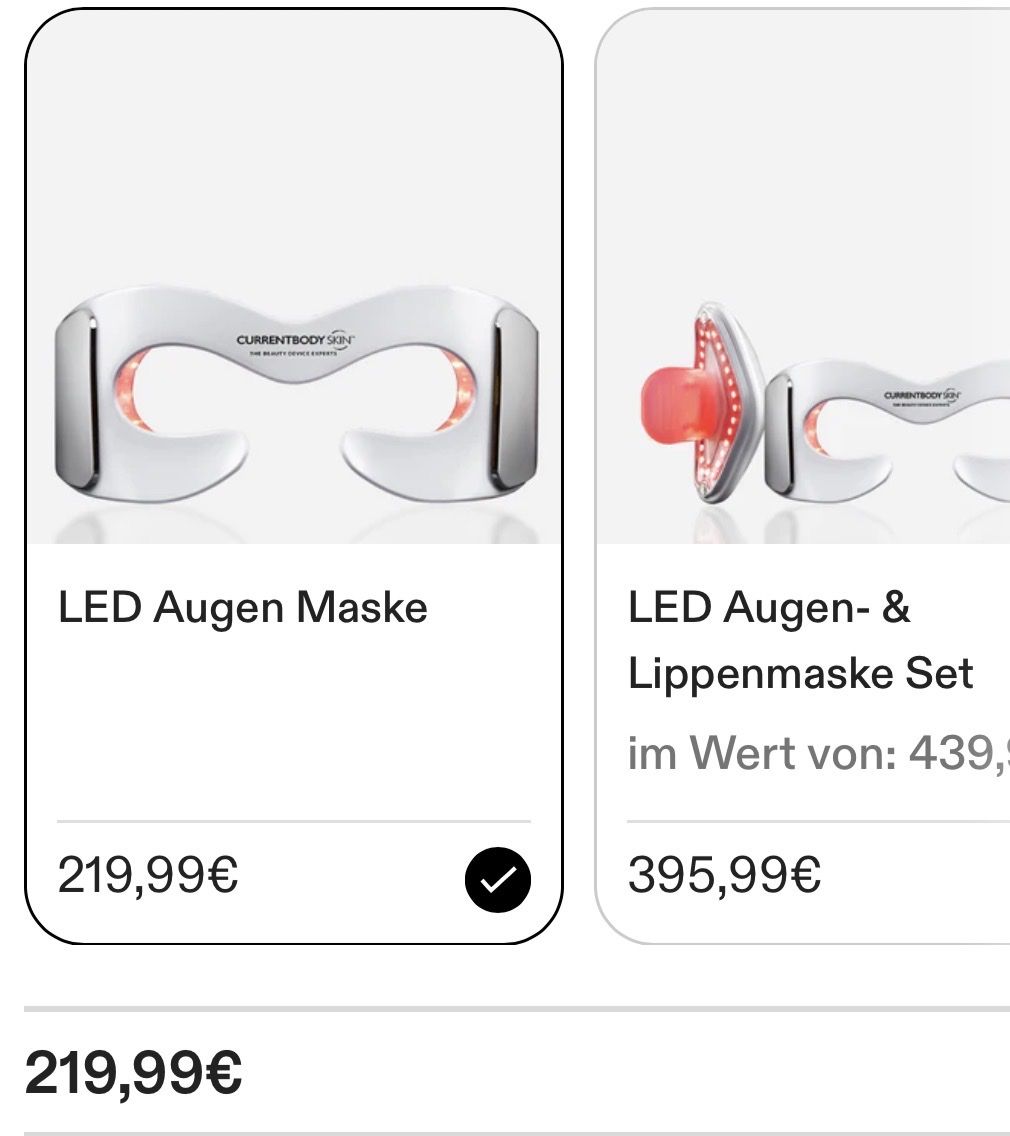 Attrezzature mediche: LED Maske (Augen) Currentbody – Usato da Kriessern venduto da hannawber 1