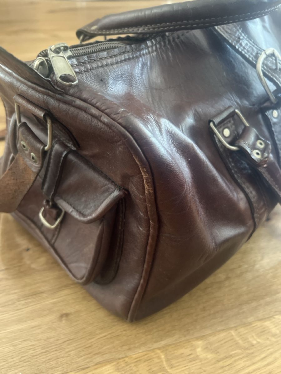 Borse: Edle Echtleder Handtasche vintage – Usato da Luzern venduto da Portfino 1