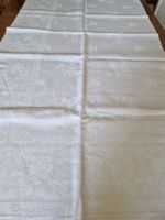 Tischdecke Leinendamast  Monogramm RK, 175x170cm