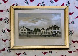 Historisches Bild Taubstummenanstalt Riehen gerahmt