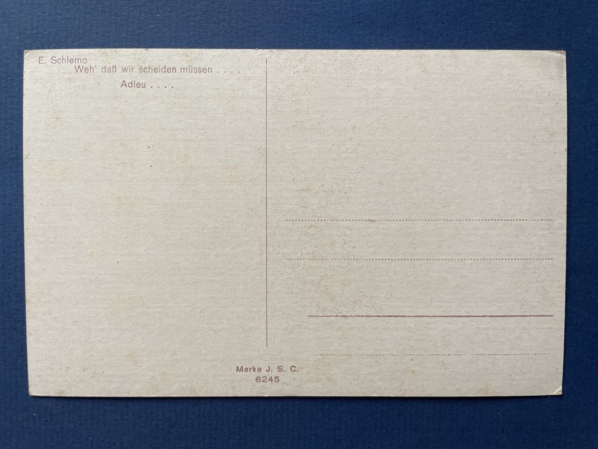 Cartoline postali: Alte Ansichtskarte, Adieu.... E. Schlemo, Top, Rarität – Usato da Neuhausen am Rheinfall venduto da Arielle55 1