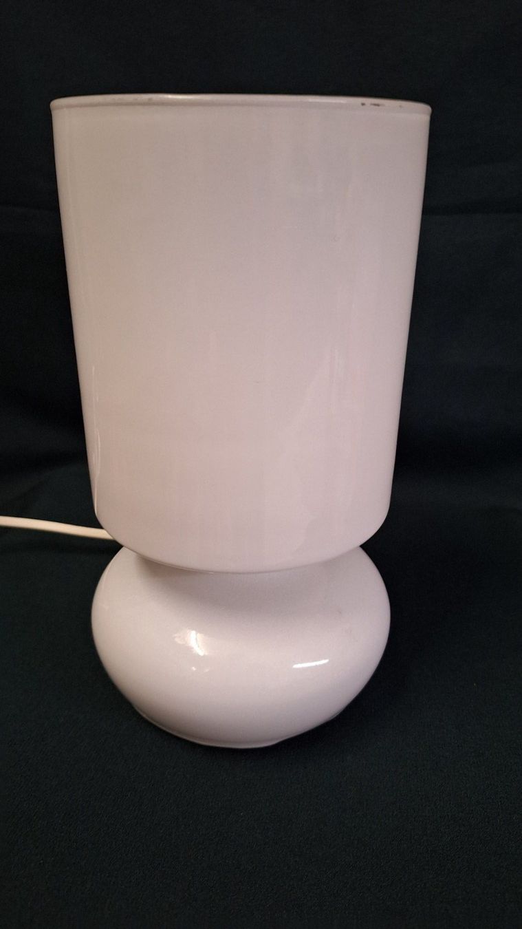 Ikea Lampade: IKEA Lykta Lampe Glas weiss , Farbabplatzer – Usato da Arlesheim venduto da shopradl