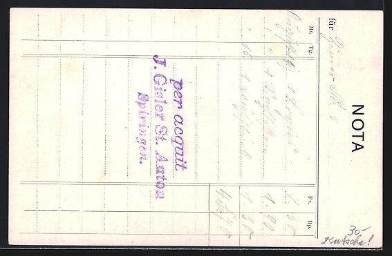 Cartoline postali: AK Spiringen, Gasthaus St. Anton – Usato da Berlin venduto da bartko-reher 1