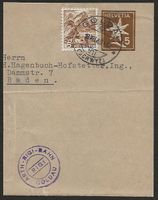 1949  10 Rp. Ganzsachen Ausschnitt Vorderseite
