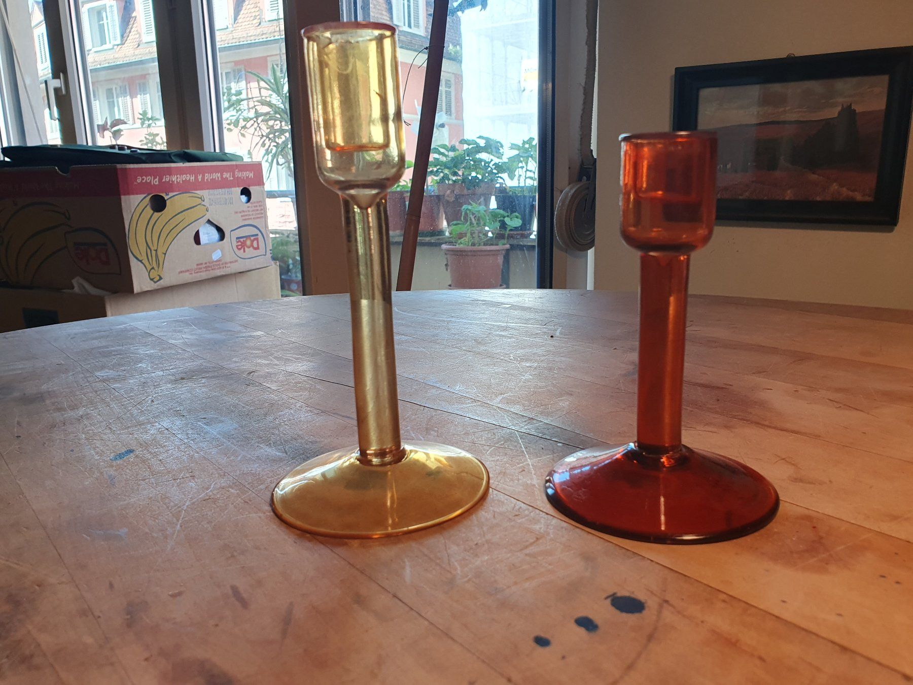 Portacandele: 2 Stk strawberry & Applepie Kerzenständer Glas – Usato da Zürich venduto da loosebone