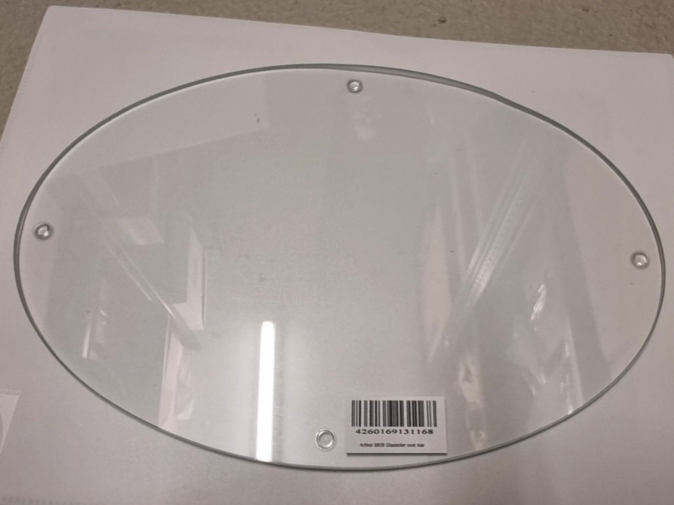 Piatti: 6 Stück Glasteller oval – Nuovo e nell'imballaggio originale da Appenzell venduto da frisch-froehlich