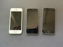 3 ältere iPhones (SE und 5s)