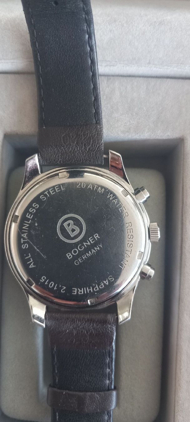 Bogner Orologi: BOGNER Uhr Chronograph mit Lederarmband, – Usato da Wollerau venduto da kfo_2nsp 5