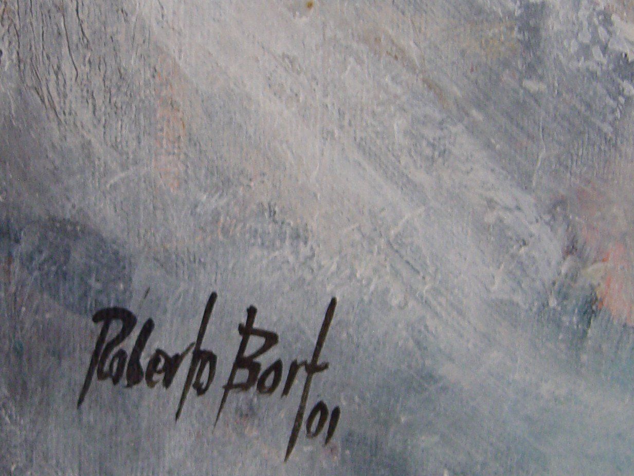 Gemälde: Grosses Gemälde von Roberto Bort 1933 - 2022 – Gebraucht aus Rotkreuz von Dobermann5 7
