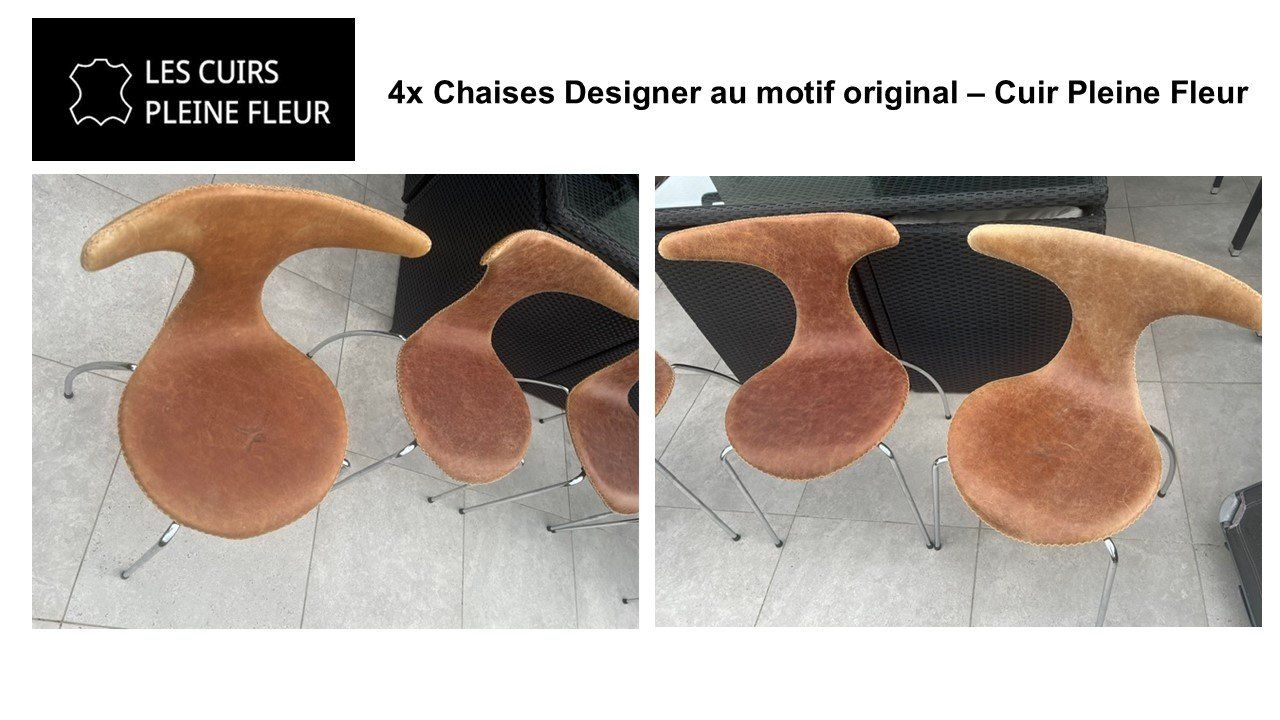 Stühle: Chaises Designer en cuir pleine fleur – Gebraucht aus St-Légier-Chiésaz von EvaVDRiviera