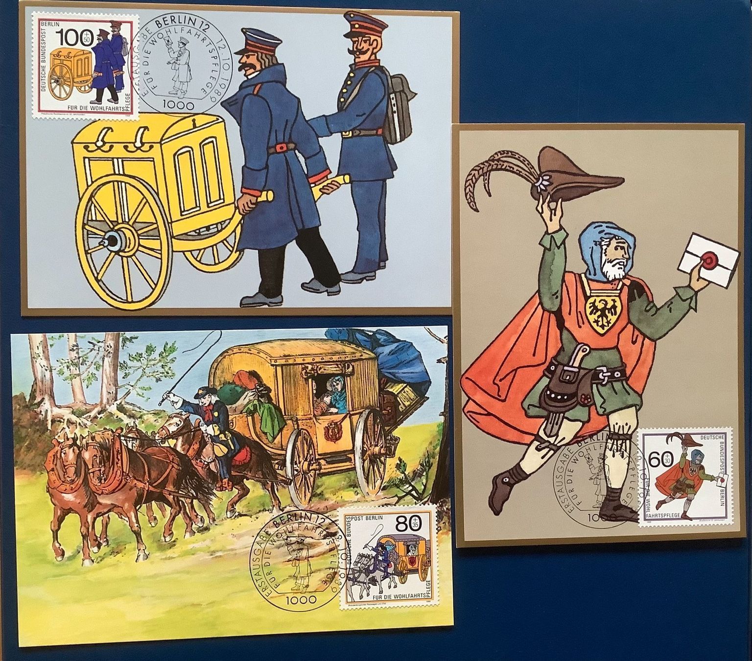 Tutti i francobolli: 1989 Deutschland Berlin Maximumkarten Postbeförderunge – Nuovo (secondo la descrizione) da Liestal venduto da Pep3