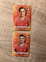 Panini WM 2022 Orange Version Shaqiri und Xhaka