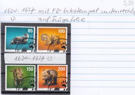 1624-1627 mit FD-Eckstempel unten rechts, auf Trägerfolie