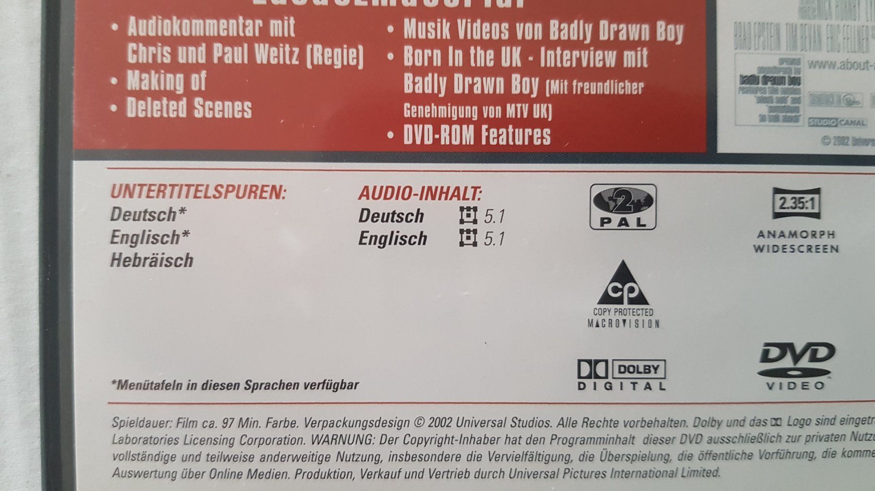 Tutti i DVDs: DVD About a boy / Hugh Grant – Usato da Oetwil am See venduto da fineli2 1