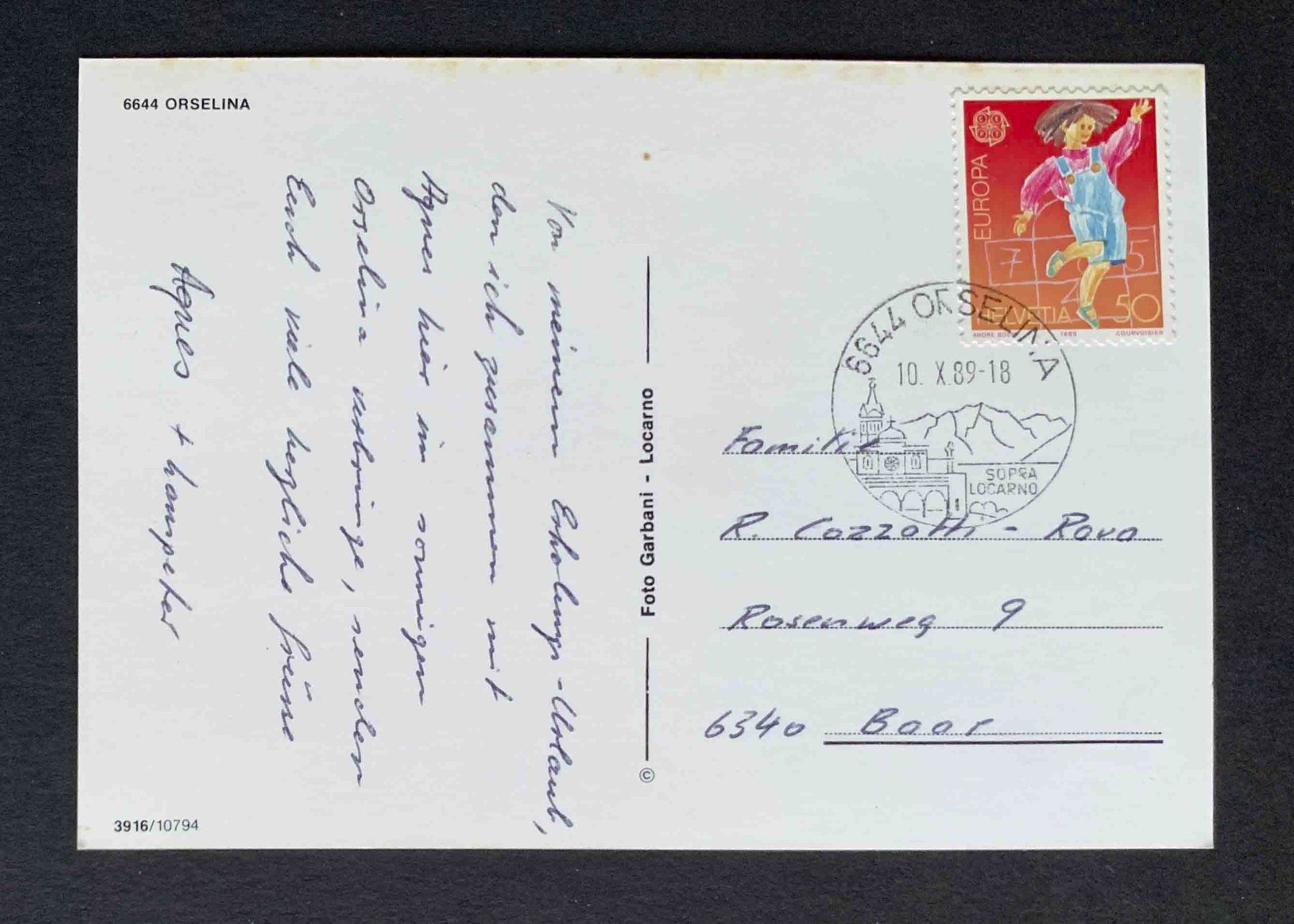 Cartoline postali: AK ORSELINA – Usato da Goldau venduto da artelier1 1