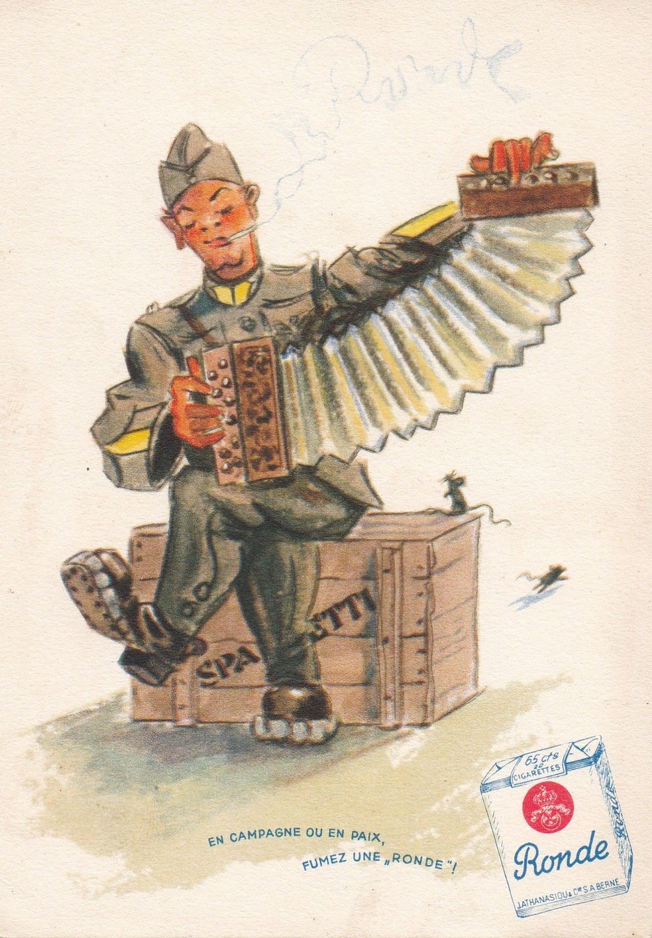 Cartoline postali: AK - Rauchender Soldat - gel. 31.5.1940 – Usato da Fribourg venduto da schnalla92