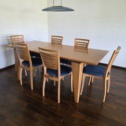 Tavoli: Tisch und 6 Stühle – Usato da Fulenbach venduto da Nim.Coiffeuse 1