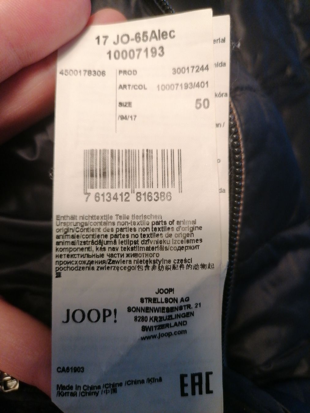 Joop Giacche: Jacke JOOP Gr. 50 dunkelblau TOP – Usato da Belp venduto da lamadefi12 7