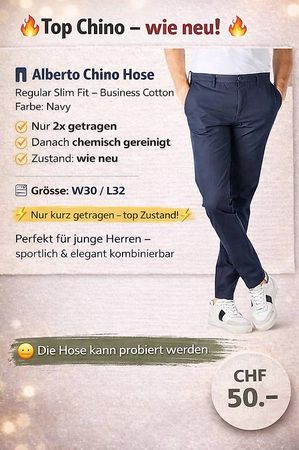 Chino Hosen Dunkelblau Top Qualität