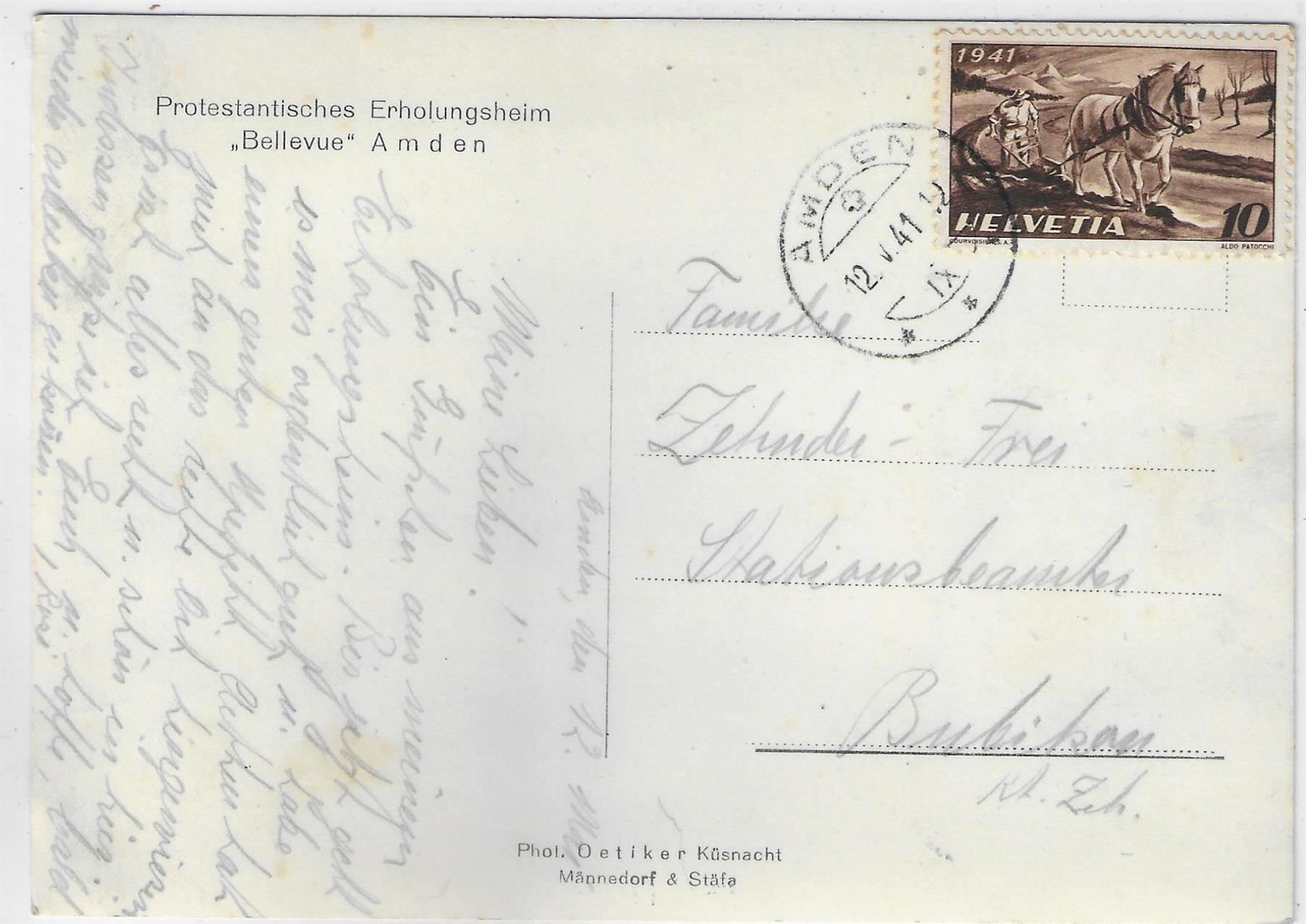 Ansichtskarten: Amden - Protestant. Erholungsheim – Gebraucht aus Ettingen von Kartenplanet 1