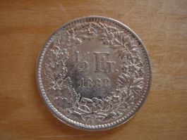 (C1) 1/2 Franken 1882 VZ-UNZ