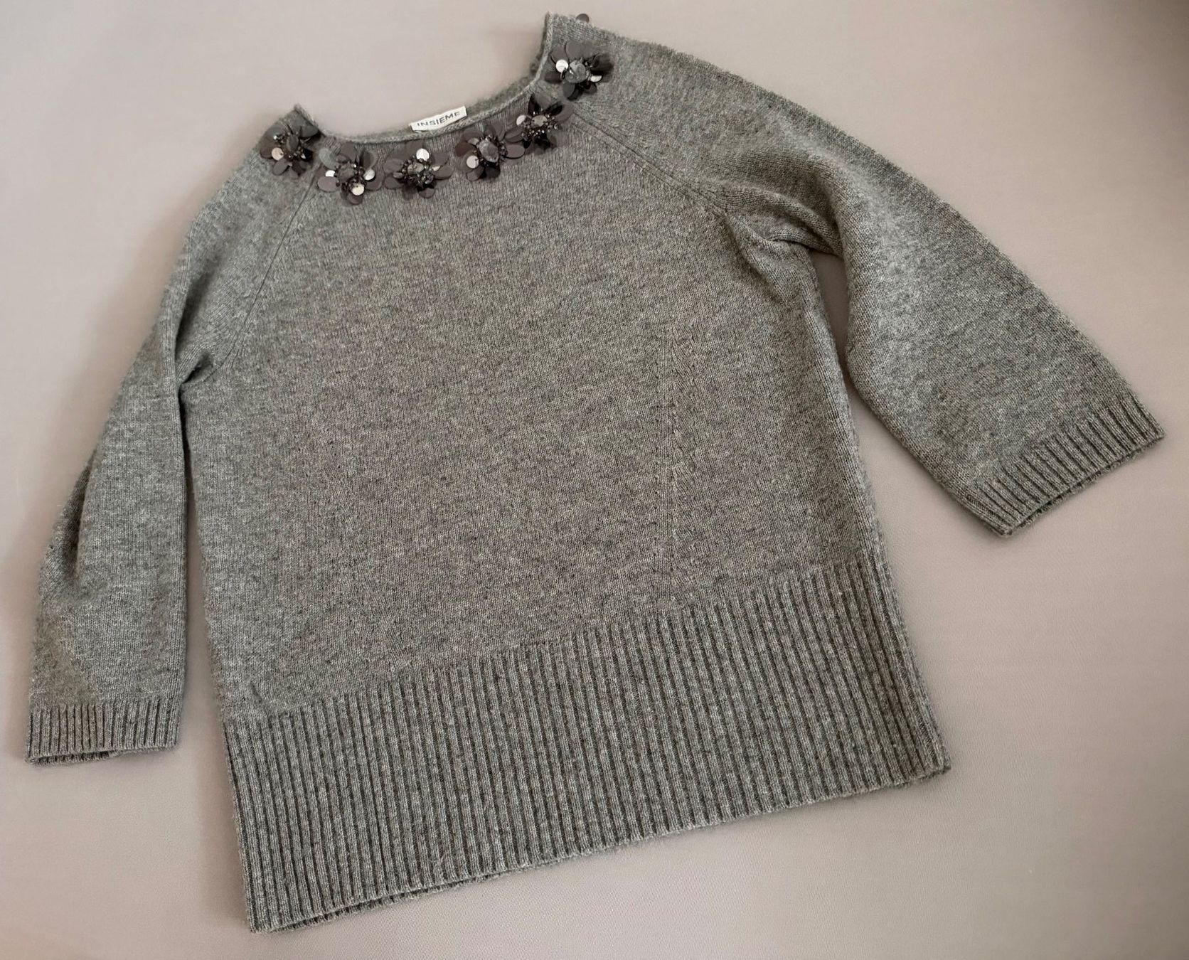 Maglioni & Felpe: Insieme Kaschmir Pullover grau mit Applikationen – Nuovo (secondo la descrizione) da Berneck venduto da Ordnung2021 3