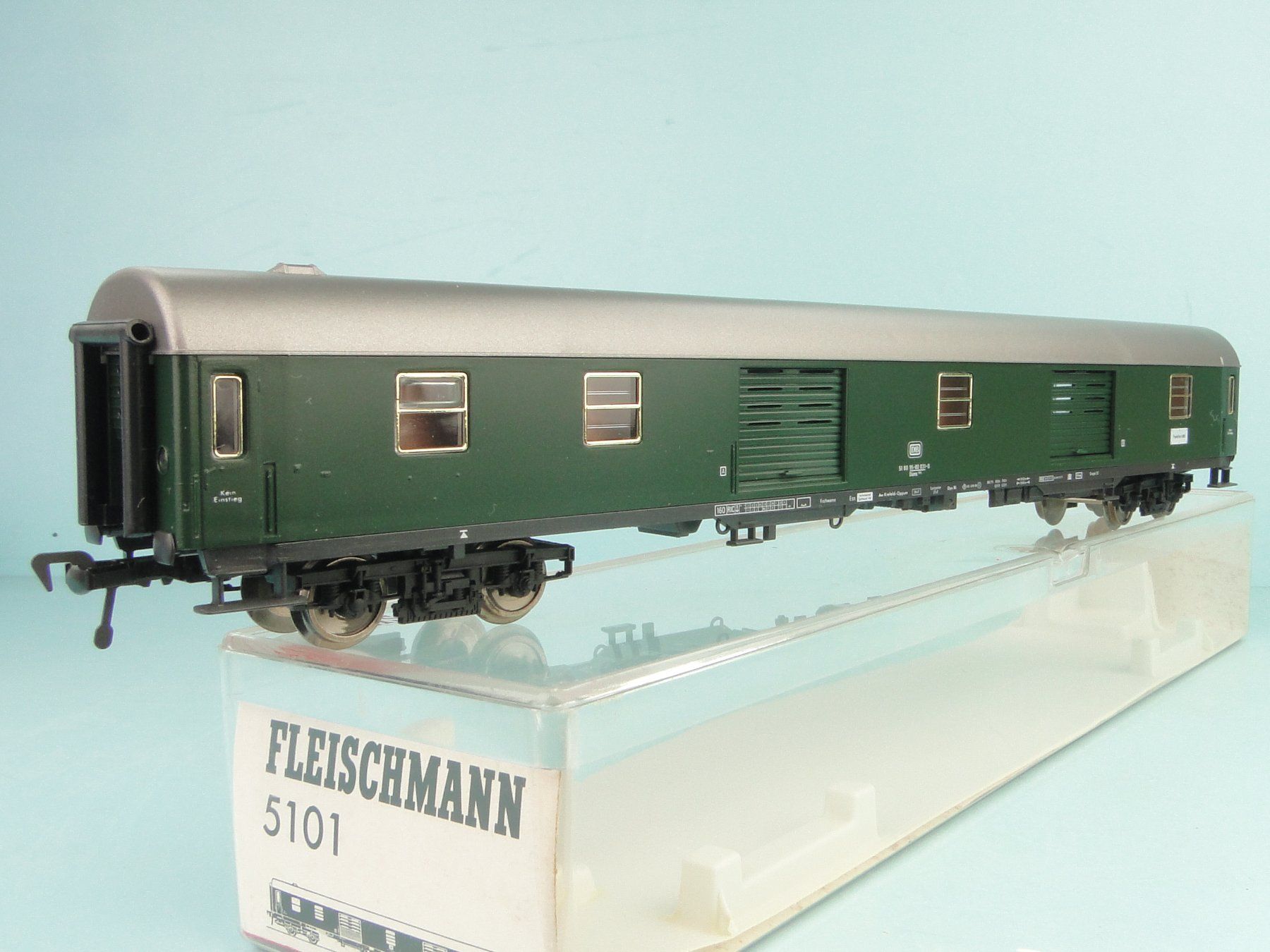 Fleischmann Modellini di ferrovie: Fleischmann H0 5101 DB Gepäckwagen , neu – Usato da Bülach venduto da cann11