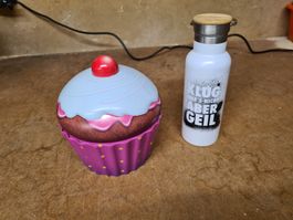 Wasserflasche und Guetzlibox, Guetzlidose