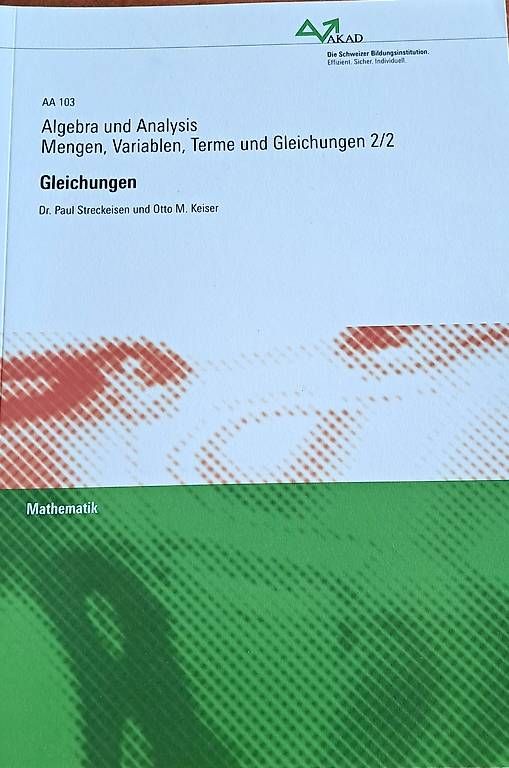 Libri: AA 103 Algebra  Gleichungen – Usato da Bern venduto da Grossenbacher2
