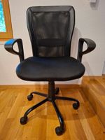 Bürostuhl Netzstoff schwarz höhenverstellbar mit Rollen