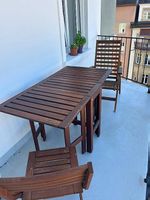 IKEA ÄPPLARÖ Balkon-Set (Klapptisch + 2 versch. Holzstühle)