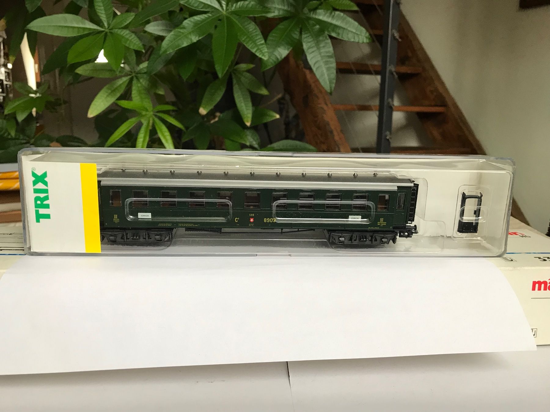 Trix H0 23314 - Voiture Voyageurs SBB CFF 3ème Classe - Époque III - Construite - Années 90