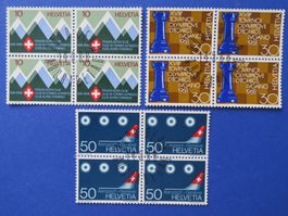 Viererblock-Serie "Sonderpostmarken I" 1968  Ersttag BERN
