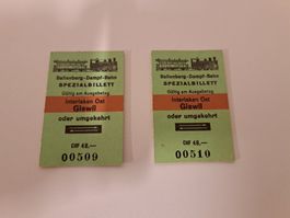 2x Spezialbillet Ballenberg Dampf-Bahn/ Sammlerstücke ?