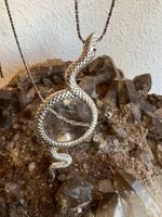 Prachtsstück - Anhänger Lupe - Schlange 925 Silber - Rubin