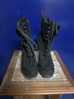 Bottines à lacets, daim noir Hogan taille 37.