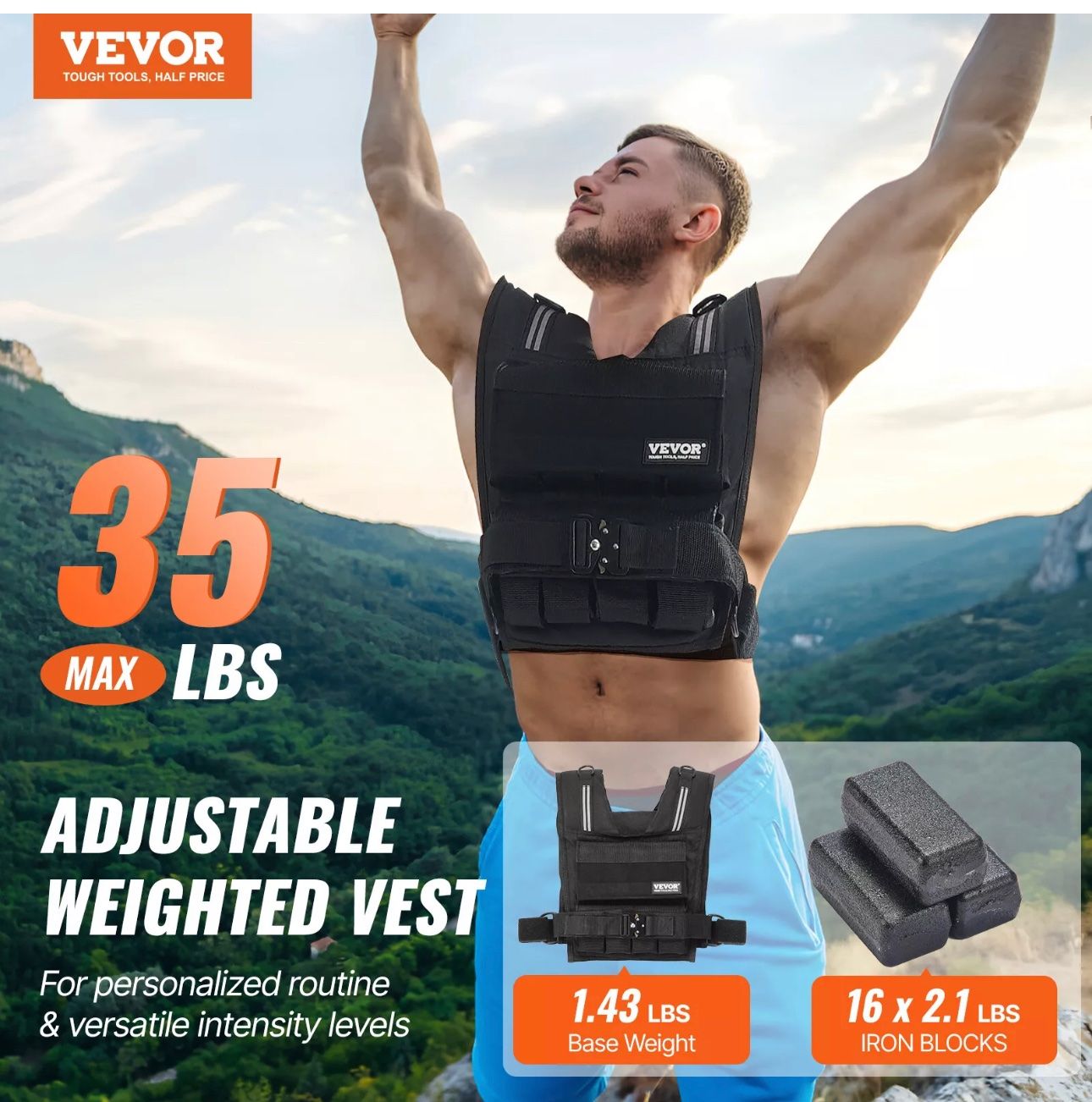 Manubri & Pesi: VEVOR Gewichtsweste Laufweste Trainingsweste Gewichte Einste – Nuovo e nell'imballaggio originale da Amriswil venduto da JaJa-Express 1