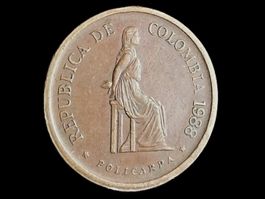 KOLUMBIEN 5 PESOS 1988