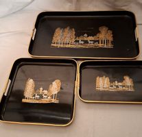 Set de 3 plateaux japonisant