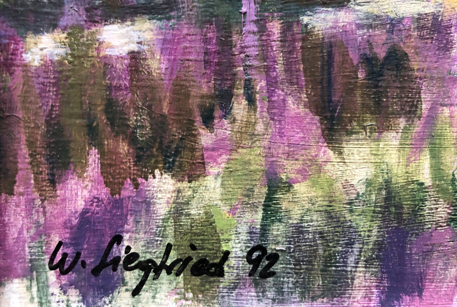 Dipinti: Gemälde - Öl auf Platte - "Provence" - signiert. W.Siegfried – Usato da Schaffhausen venduto da durruti 4