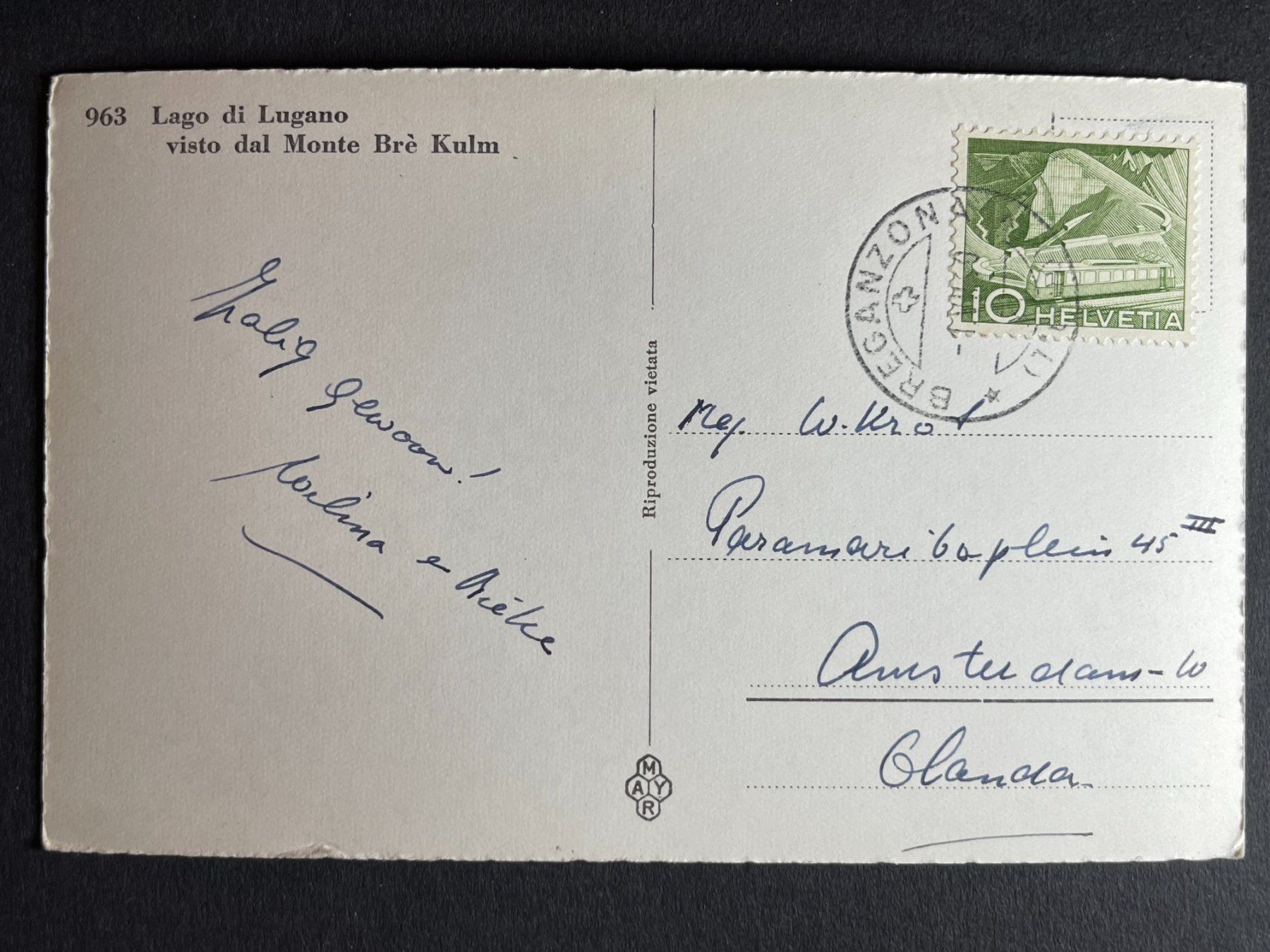Cartoline postali: Lago di Lugano – Usato da Steg VS venduto da danwer74 1