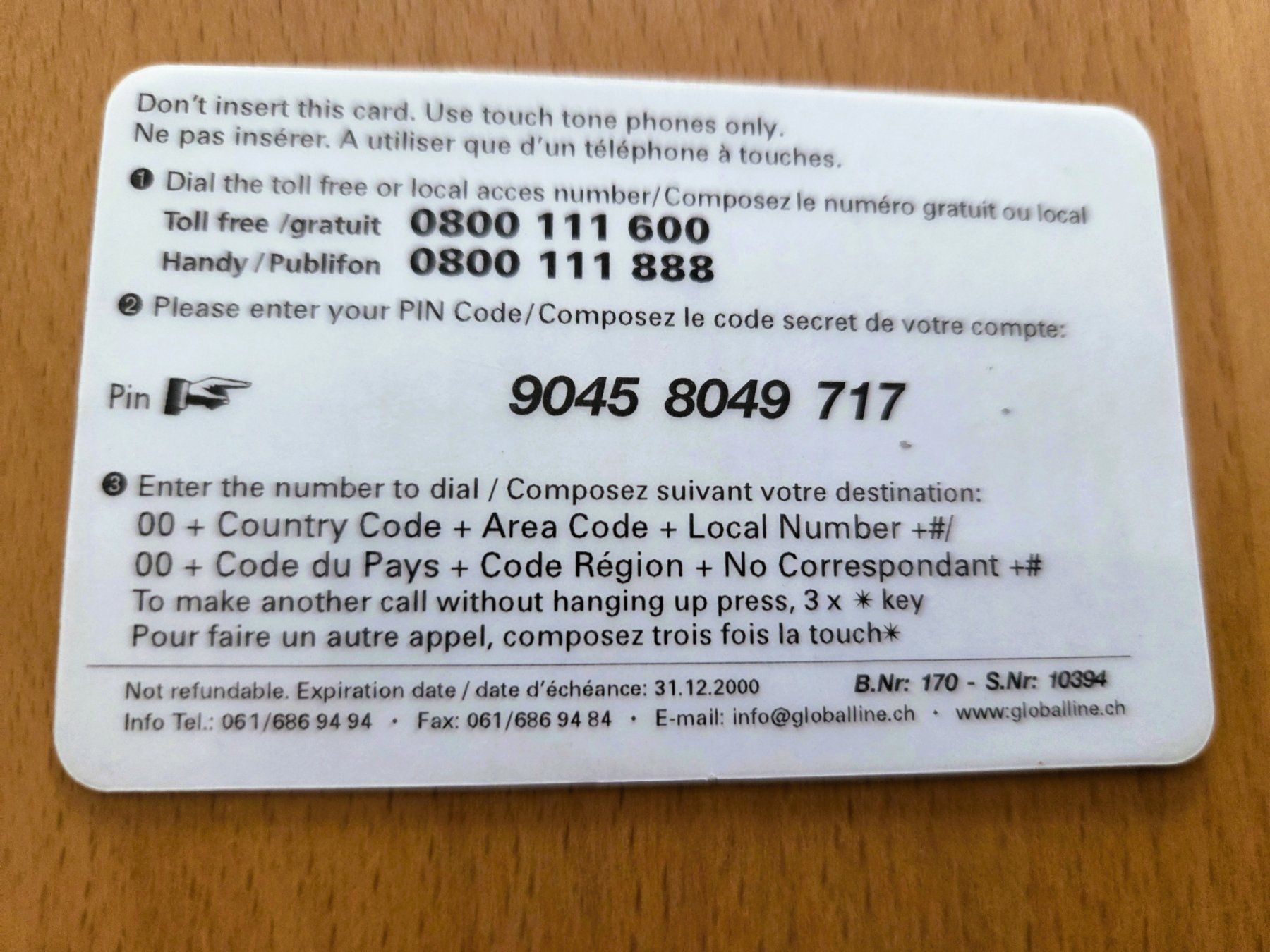 Schede telefoniche: PREPAID - SCHWEIZ – Usato da Brüttisellen venduto da Nighttrain 1