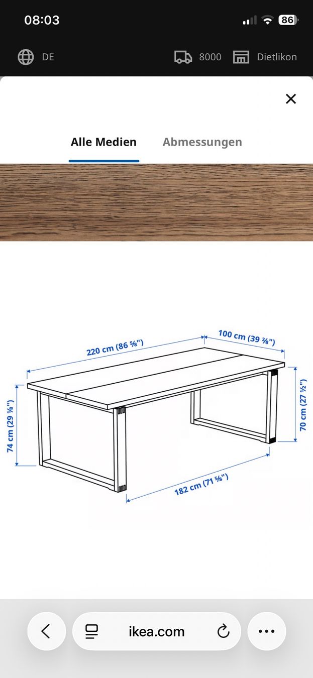 Ikea Tische: Mörbylanga Tisch 220cm – Gebraucht aus Basel von viv_vk85 6