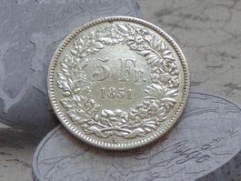 5 Fr. 1851 A - Belle pièce