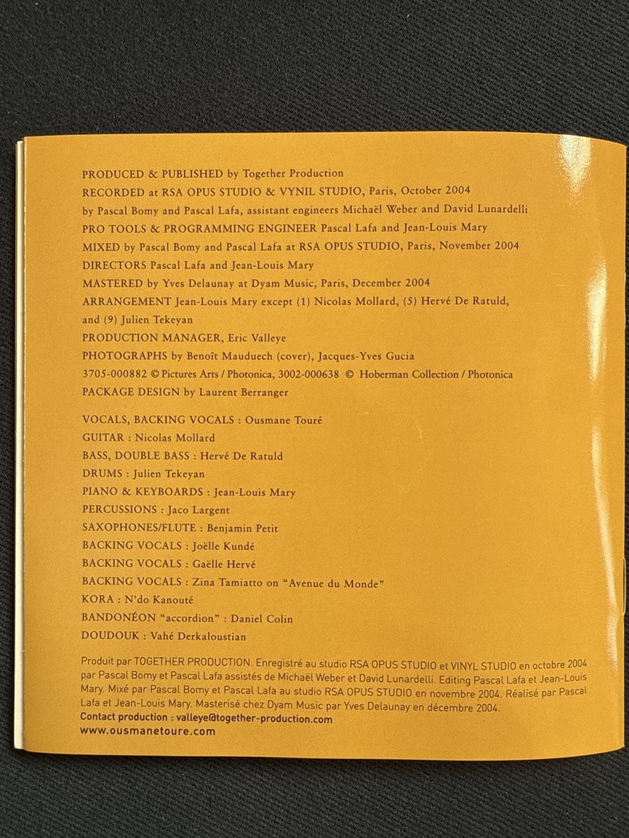 CD: Ousmane Touré - Avenue Du Monde CD – Usato da Zürich venduto da thomashahn 6