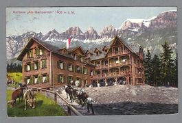 1918, KURHAUS ALP GAMPERDON, , RÜCKS. VIOL. KURHAUS-0