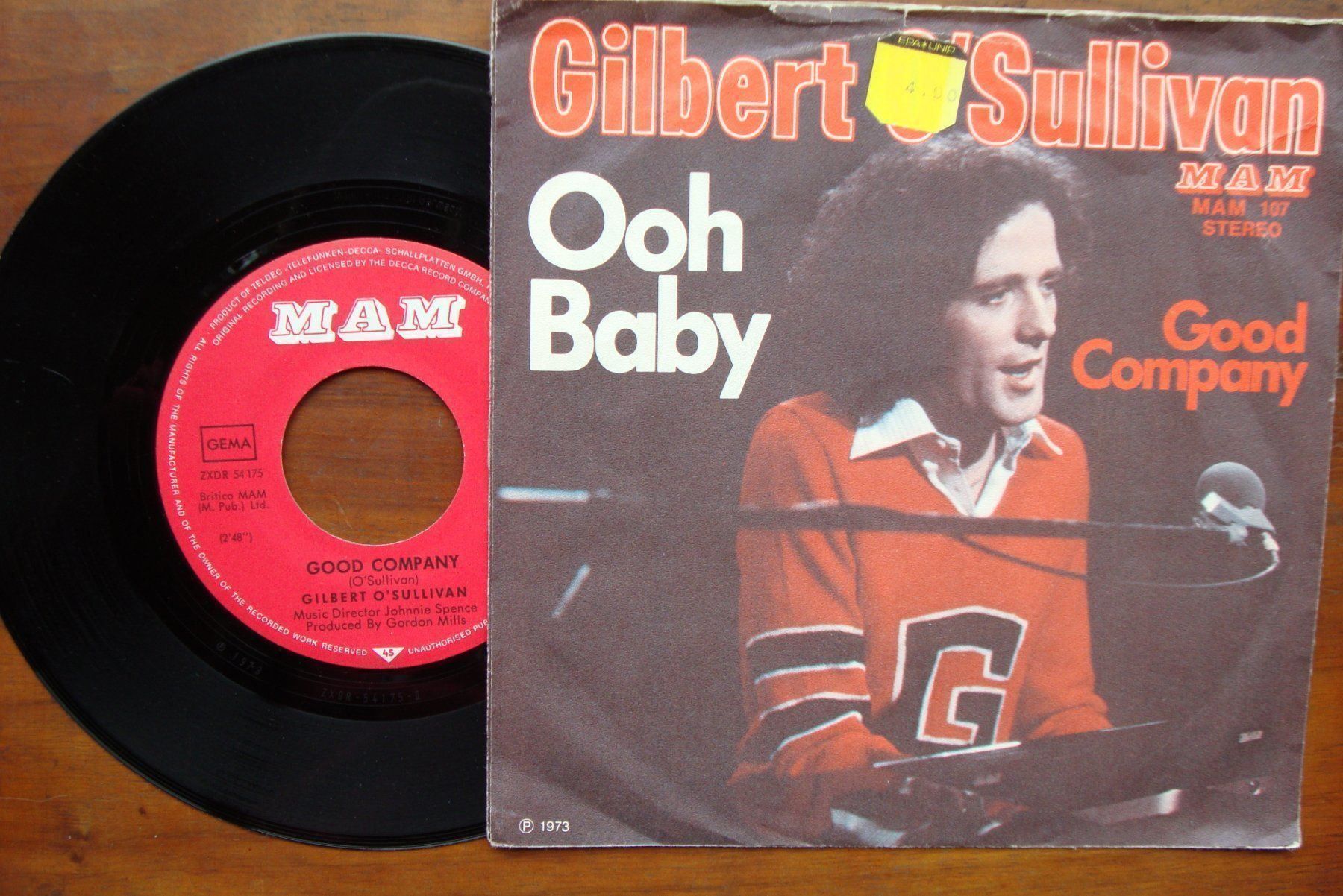Dischi in vinile: GILBERT O'SULLIVAN - OOH BABY - GOOD COM – Usato da Bern venduto da Uli_10_11 1