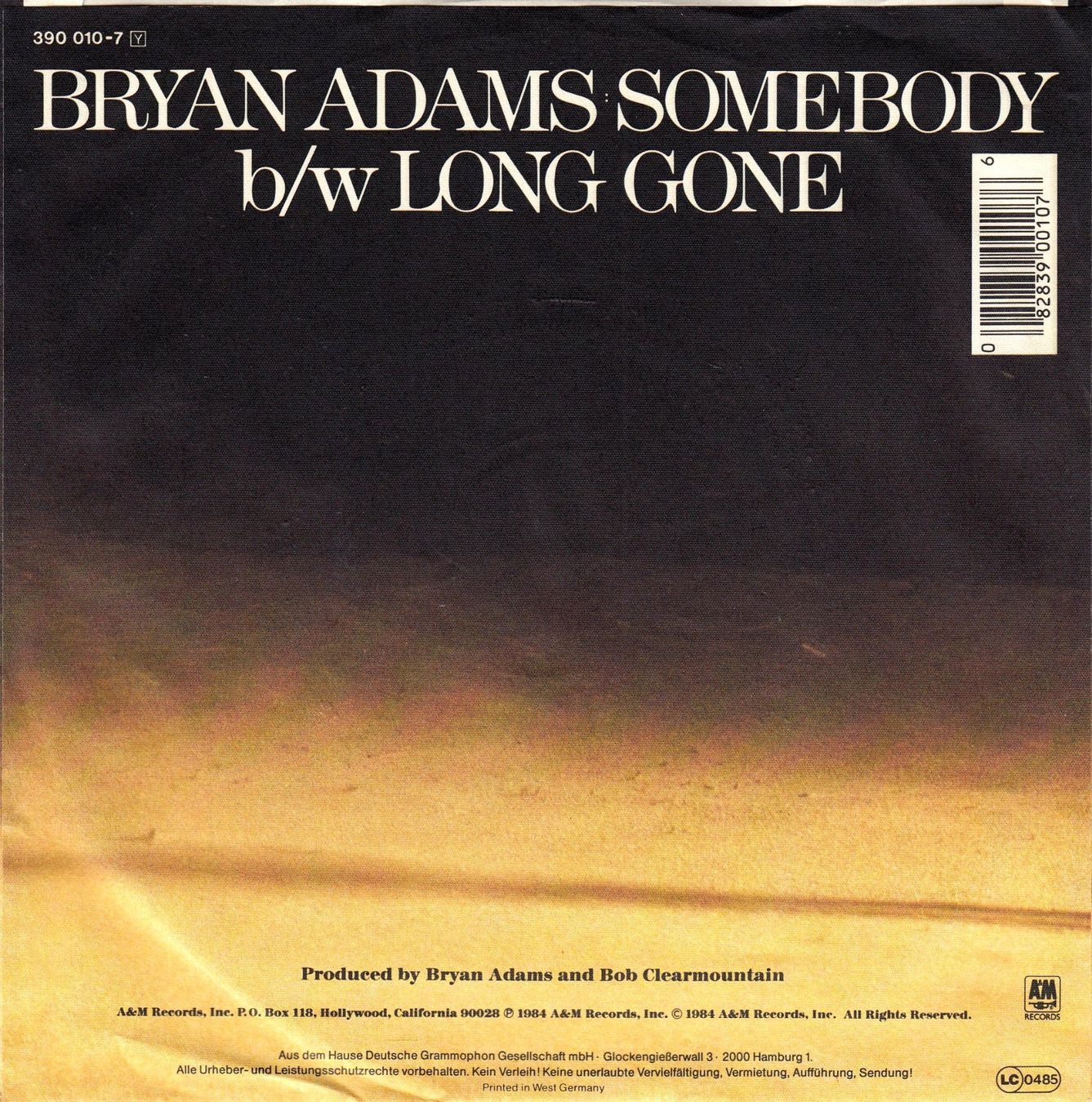 Dischi in vinile: Bryan Adams Vinyl Single von 1984 – Usato da Volketswil venduto da Abcrecords 1